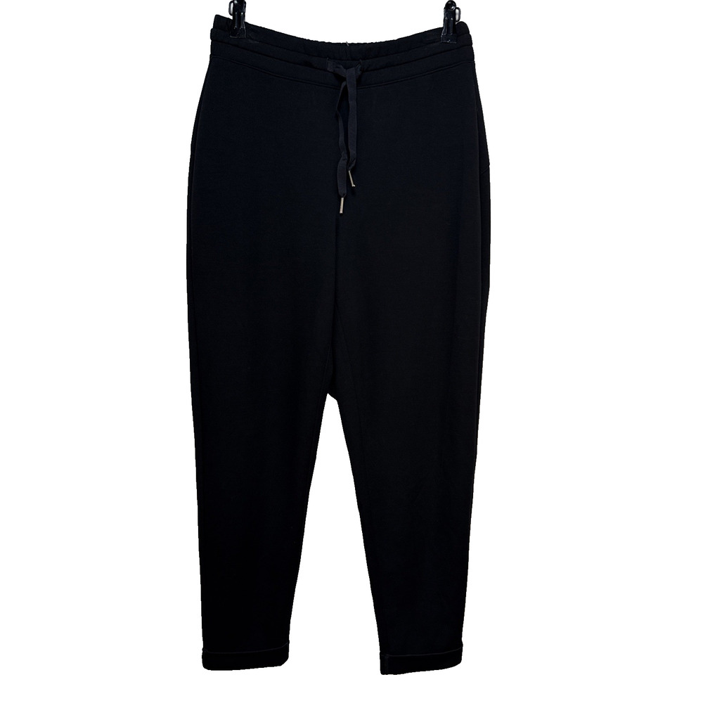 SPANX AirEssentials‎ Womens Tapered Jogger Pants Size M Black Drawstring Pockets